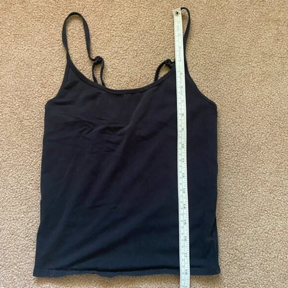 Organic Basics Core Singlet Women's S Black Sleeveless Tank Cropped Camisole - Picture 5 of 8
